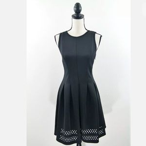 Ann Taylor Scuba Laser Cur Fit and Flare Dress 6